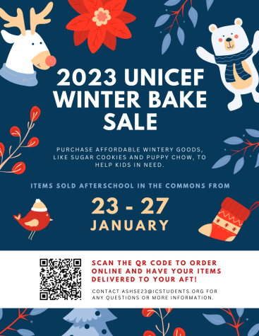 Flyer for the Winter Bake Sale