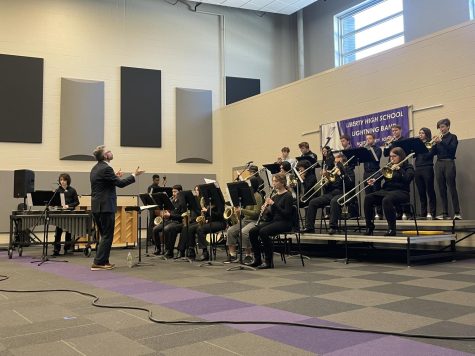 The Symphonic Jazz Band performs their set directed by Rob Medd. 