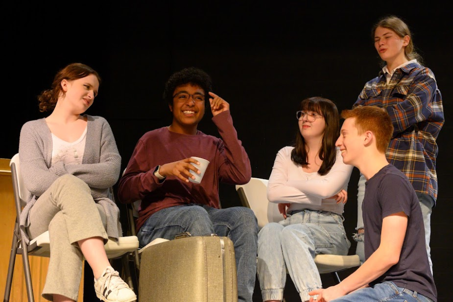 Actors from the SPIT (Student Produced Innovate Theater) perform. 
