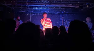 Tyler James rocking out at his concert. 