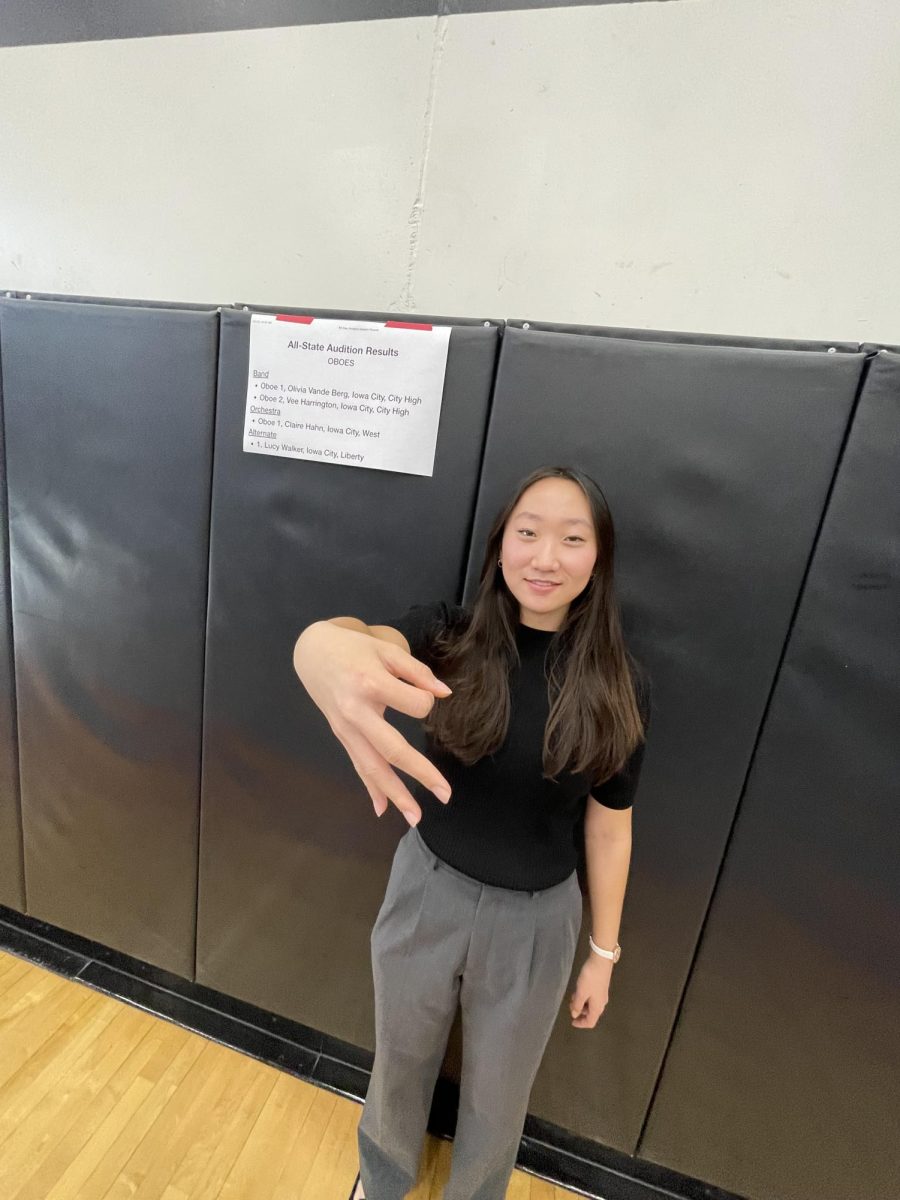 Claire Hahn '25 was selected as an oboe for the All-State orchestra at auditions held at Washington High School Oct. 21.