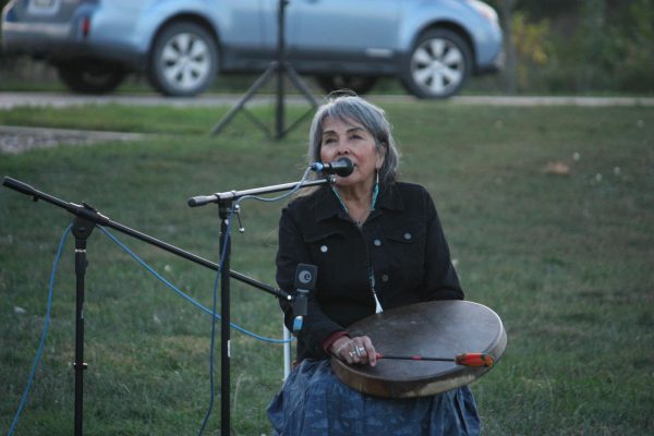 Regina Tsosie talking about the history of Native Americans in WW2.