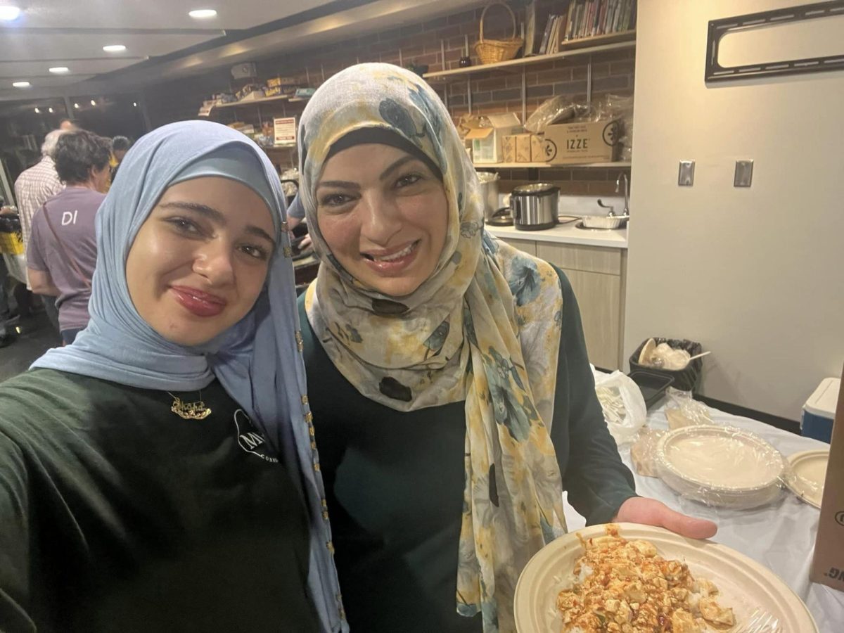 Shahd Suleiman 26 and her mom pose for a photo.