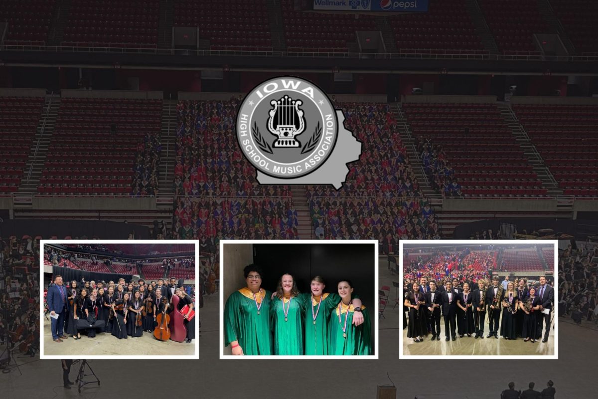 On Oct. 21, 2023, 4,250 Iowa High School students auditioned to take part in the 77th Iowa All-State Music Festival. On Nov. 18, 1,093 of the selected musicians and vocalists performed at the Hilton Coliseum. 40 West musicians and vocalists participated in the 77th Iowa All-State Music Festival.