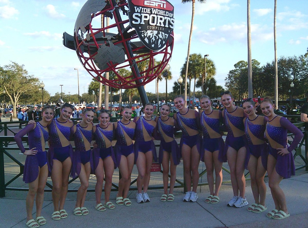 After an amazing performance at Small Varsity Jazz Semi-Finals, the West High Dance Team gathered in front of the iconic ESPN Worldwide of Sport globe.