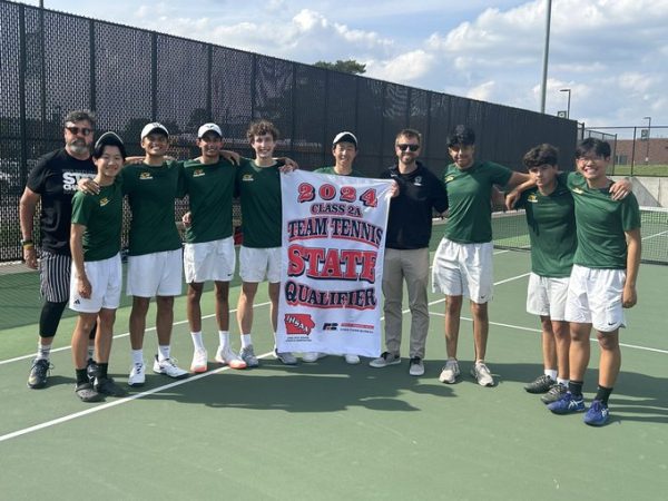 The boys pose for a photo after beating City High on May 15 to qualify for state. 

Photo used with permission of BJ Mayer