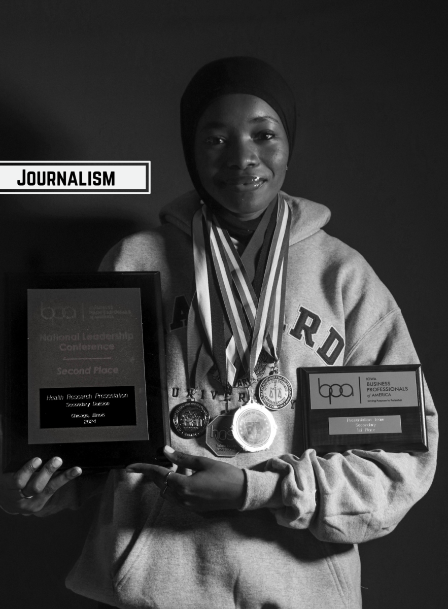 Wesal Haroun '24 poses for a Black Excellence portrait. 