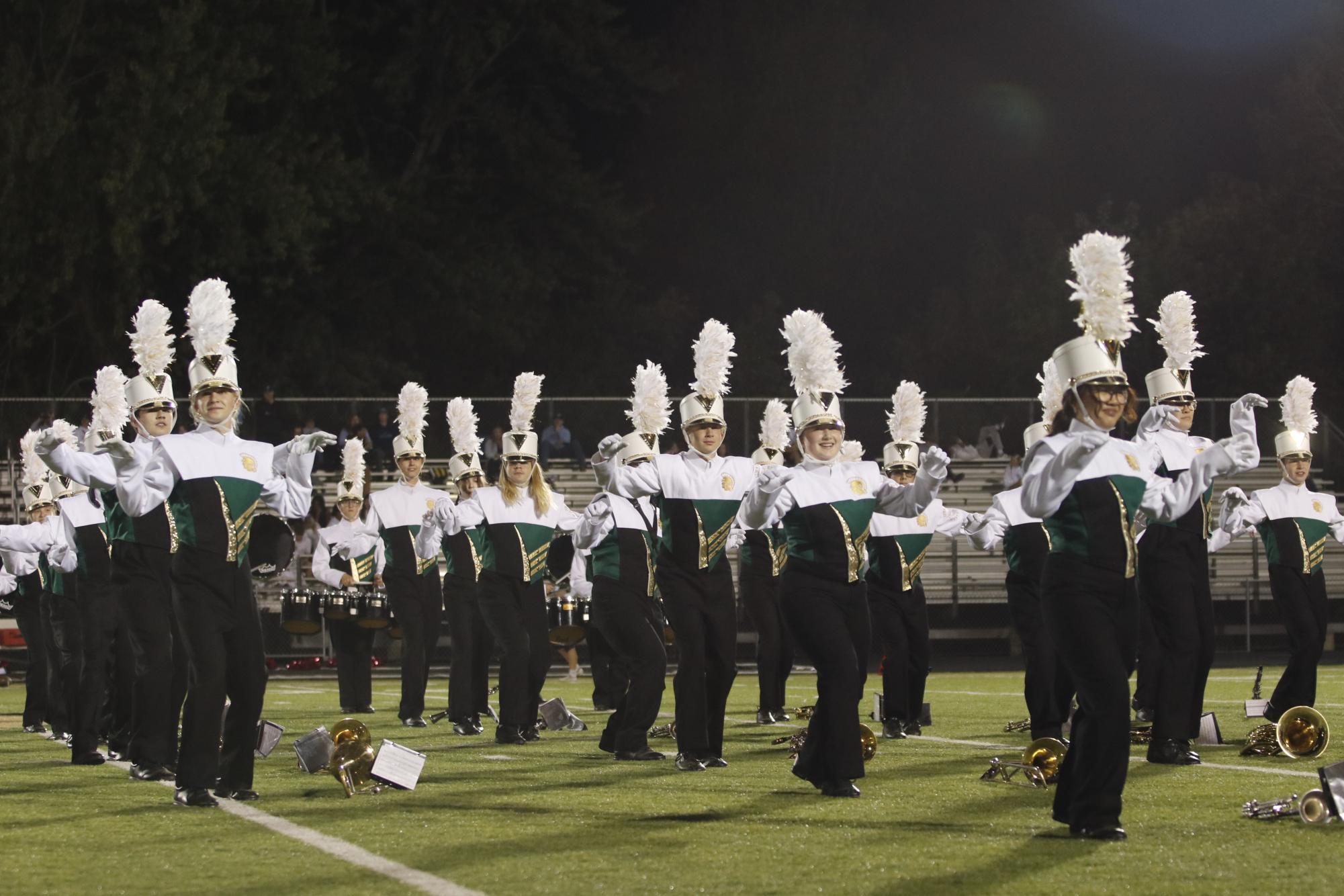 The Trojan Marching Band performs a dance during their closer, "Thriller."