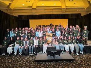 The 2024-25 Trojan Epic and West Side Story staff members at the Iowa High School Press Association state journalism conference on Oct. 24. IHSPA named the the WSS a 2024 News Team of the Year.