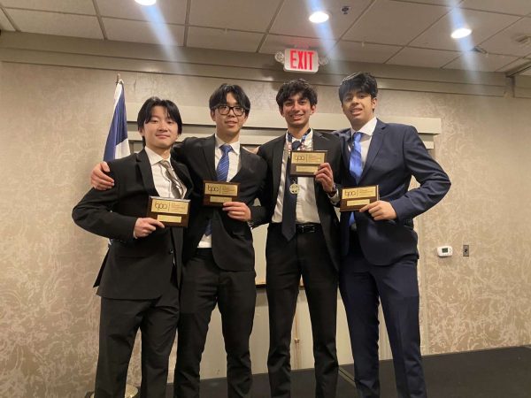 Junze Sun '25 poses with his Economics Research Team at the 2024 Spring Leadership Conference. Photo courtesy of Junze Sun.
