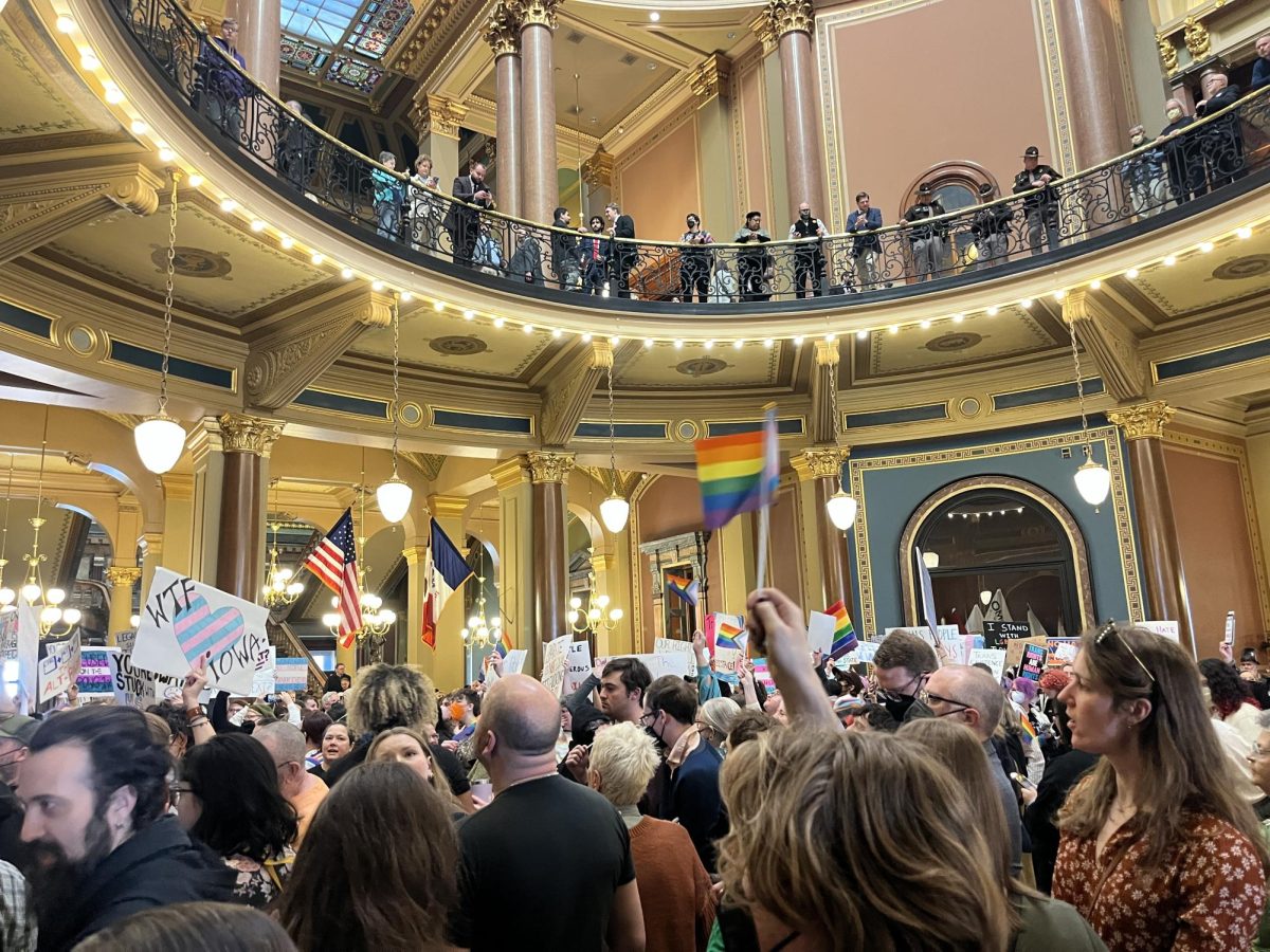 Iowans flooded the capitol on Feb. 27, the day where a public hearing was held for HF 583 and the Senate and the House were expected to vote on their respective versions of the bill.