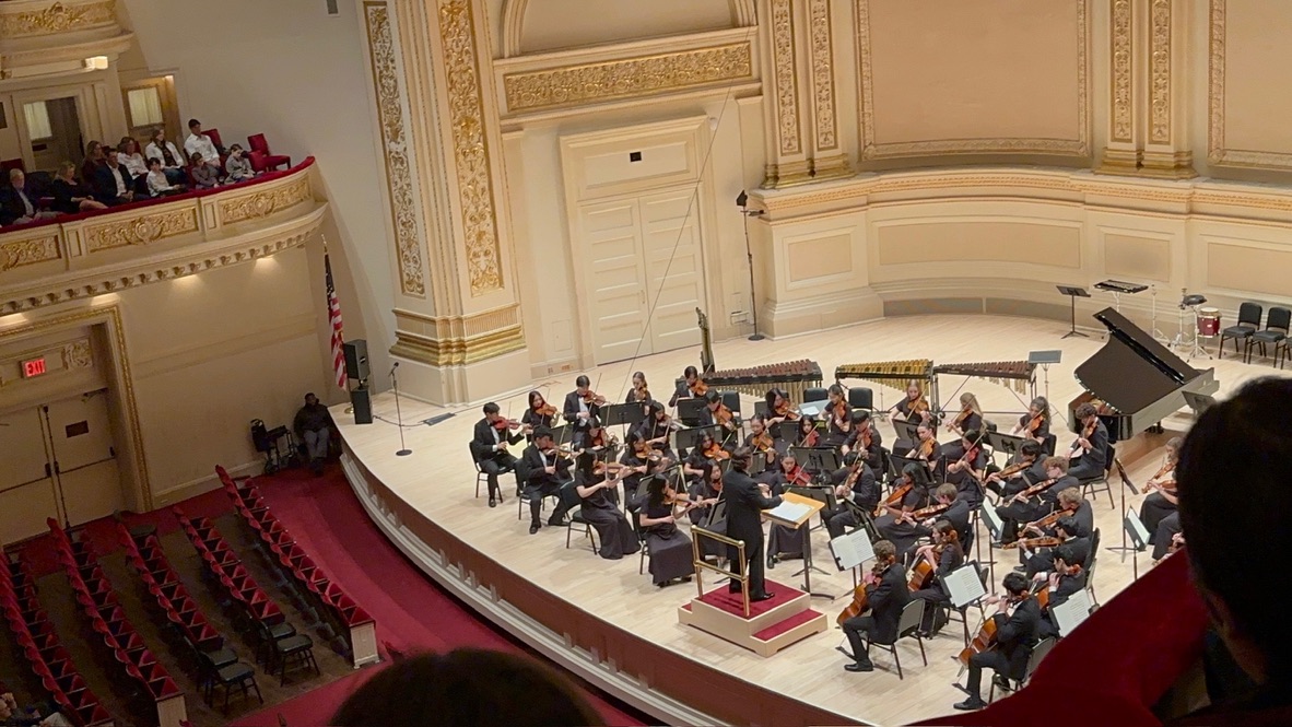 West High’s Symphony Strings performing at Carnegie Hall. 