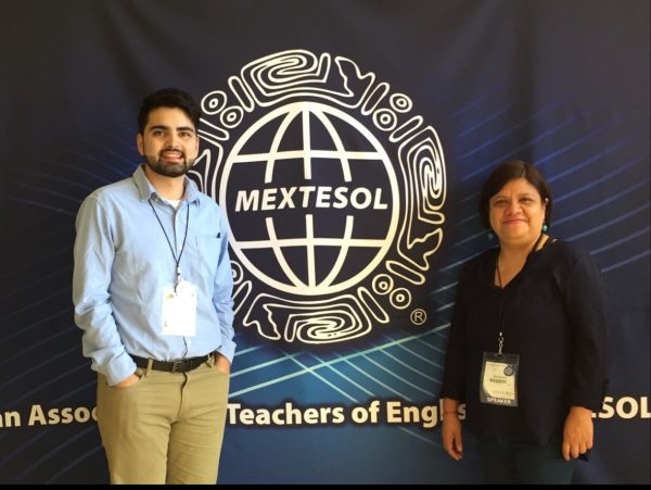 Victor Diaz Galindo stands with his teaching mentor Leticia at the Mexican Teaching English as a Second Language Conference. Used with permission of Victor Diaz Galindo.