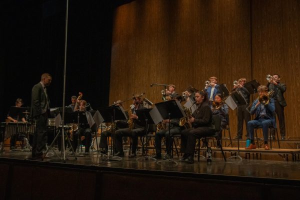 Jazz Ensemble performs their first song, "This Song is You," at the 2025 Iowa Jazz Championships on April 8.