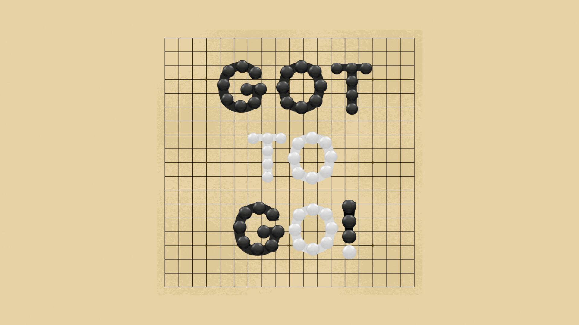 Go is an abstract, strategic game, played using black and white stones. 
