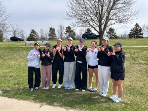 The West girls tennis team poses after defeating Western Dubuque 9-0. The team swept their last three meets 9-0. 

Photo Courtesy of Nina Marquardt