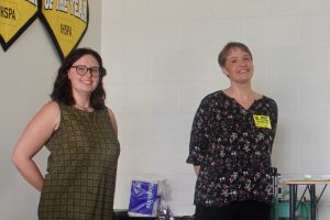 Iowa Public Radio journalist and former West Side Story Online Editor-in-Chief Natalie Dunlap ’20 (left) returns to her roots alongside IPR veteran Charity Nebbe (right), host of "Talk of Iowa."