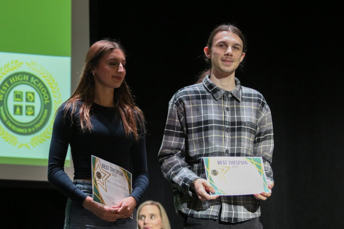 Micheal Shonrock and Mary Danielle Gross recieved the Best Thespian award. Two students from Theatre West are chosen for the award annually, one actor and one from tech crew.
