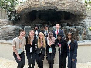 West's junior BPA members stand for a photo before going to the BPA closing ceremony on March 11.