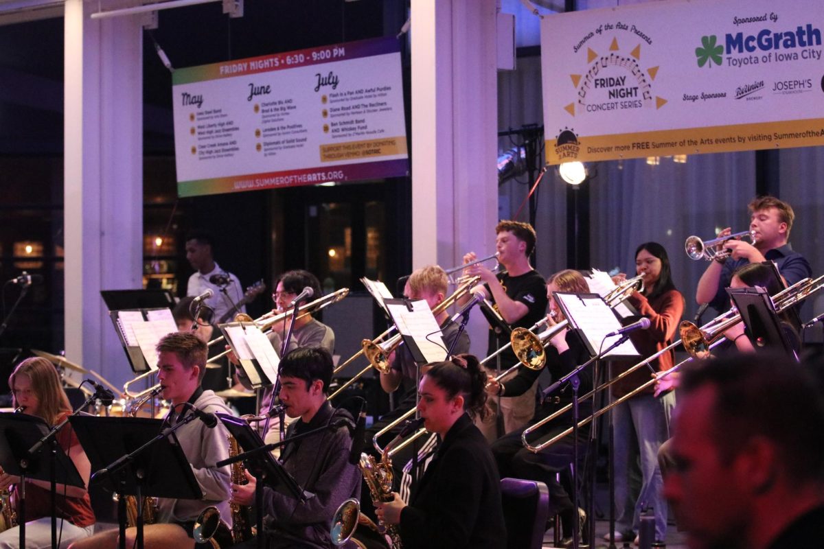 Jazz Ensemble closes the concert by playing their set. 