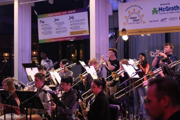 Jazz Ensemble closes the concert by playing their set. 
