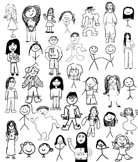 Members of the Class of 2025 draw themselves for the WSS 2025 Senior Issue. 