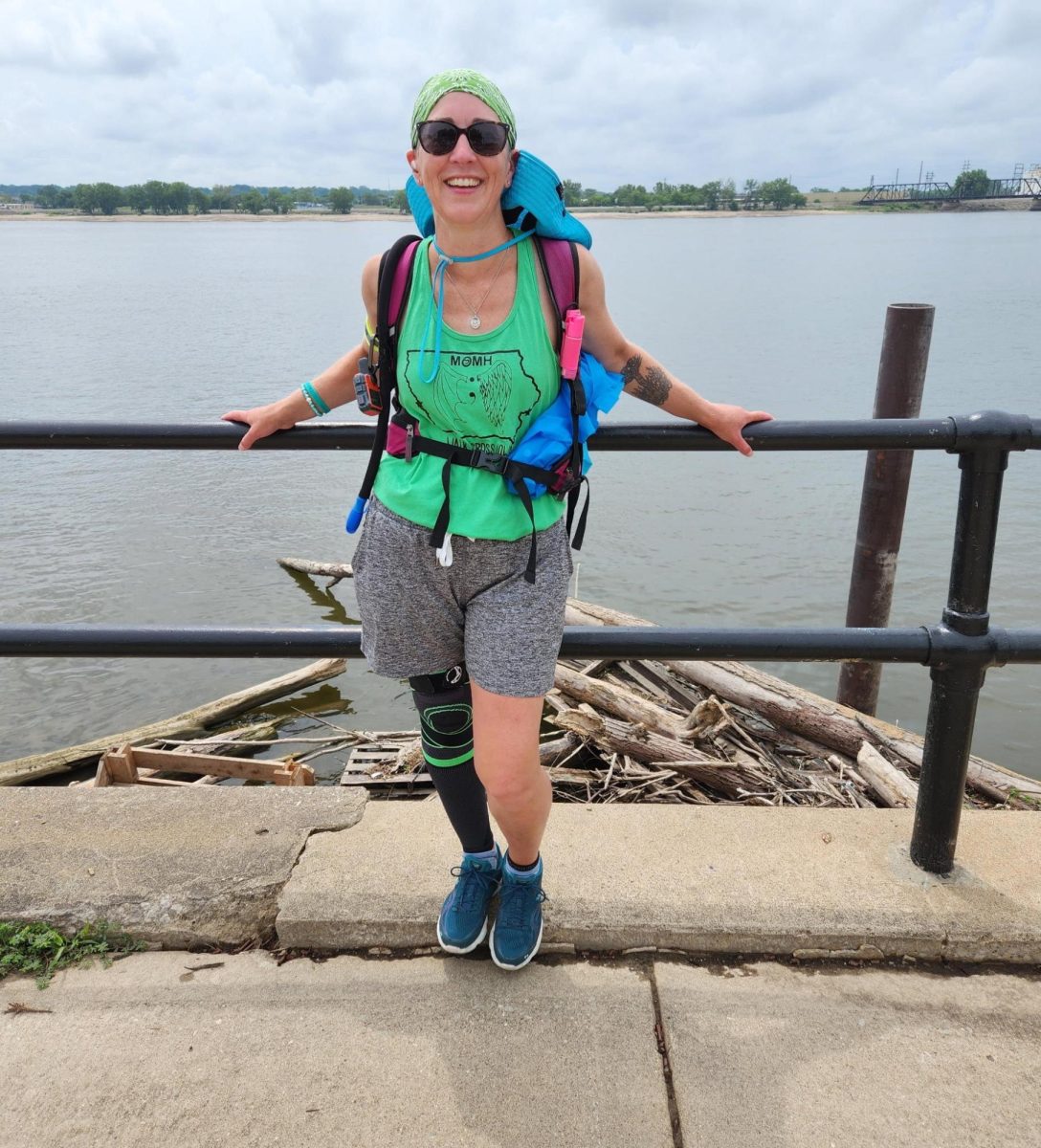 Karen Smith on one of her walks training for her longer walk across Iowa.