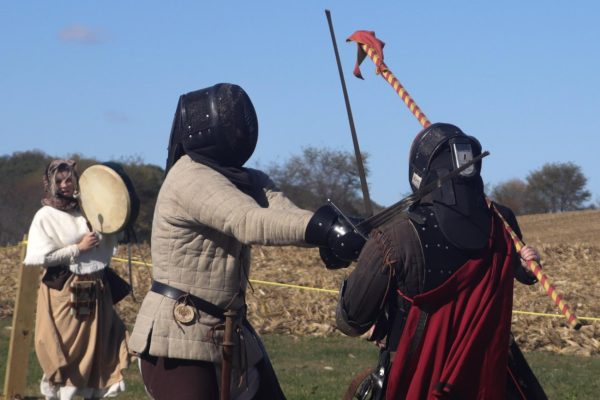 Two fighters go head to head in front of a giant crowd eager to see the winner. At Renfaire, one of the most popular events was sword fighting. 