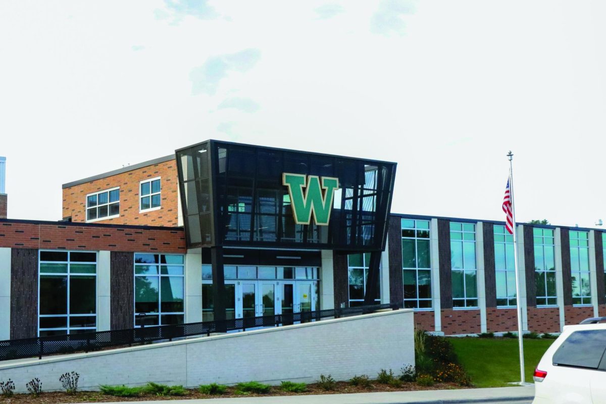 West High’s new entrance welcomes students for the 2025-26 school
year.