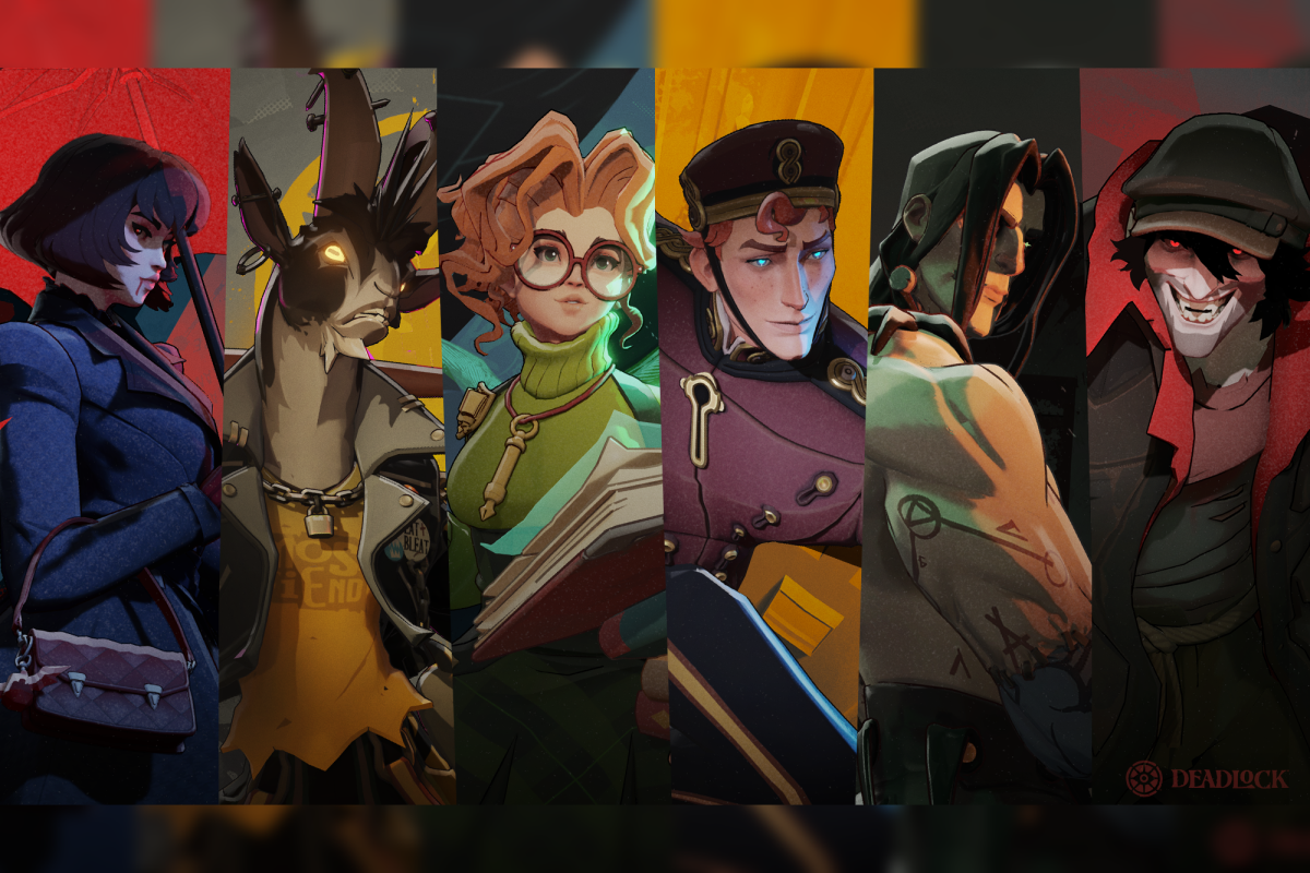 The featured image of the Aug. 18 update to Deadlock, showcasing the 6 new heroes added in that update. Credit: Valve