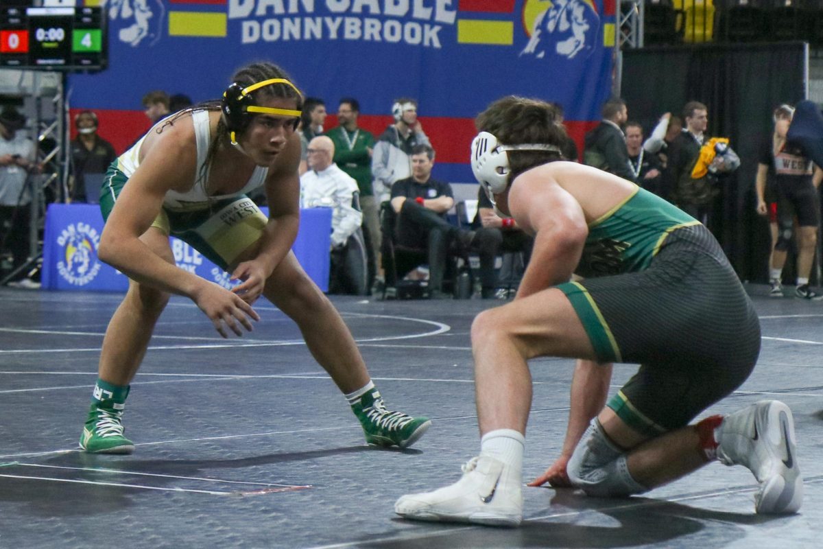 Blest Woods '29 prepares to strike his opponent Dec. 6.