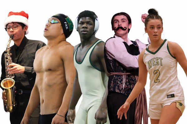 West High's winter athletes and performers in action.