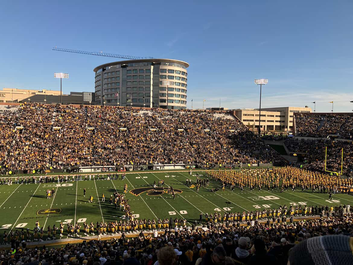 "It was very shocking at first when I learned that the Iowa football stadium is bigger than most professional soccer stadiums in Spain." said Alejandro Domenech Aparicio '28 regarding his first college football game. (Nov. 22)