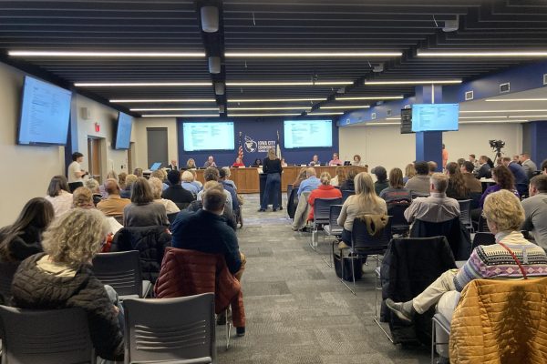 Twelve community members spoke to the board addressing the proposed budget cuts, Iowa's student aid and technology usage Feb. 24.