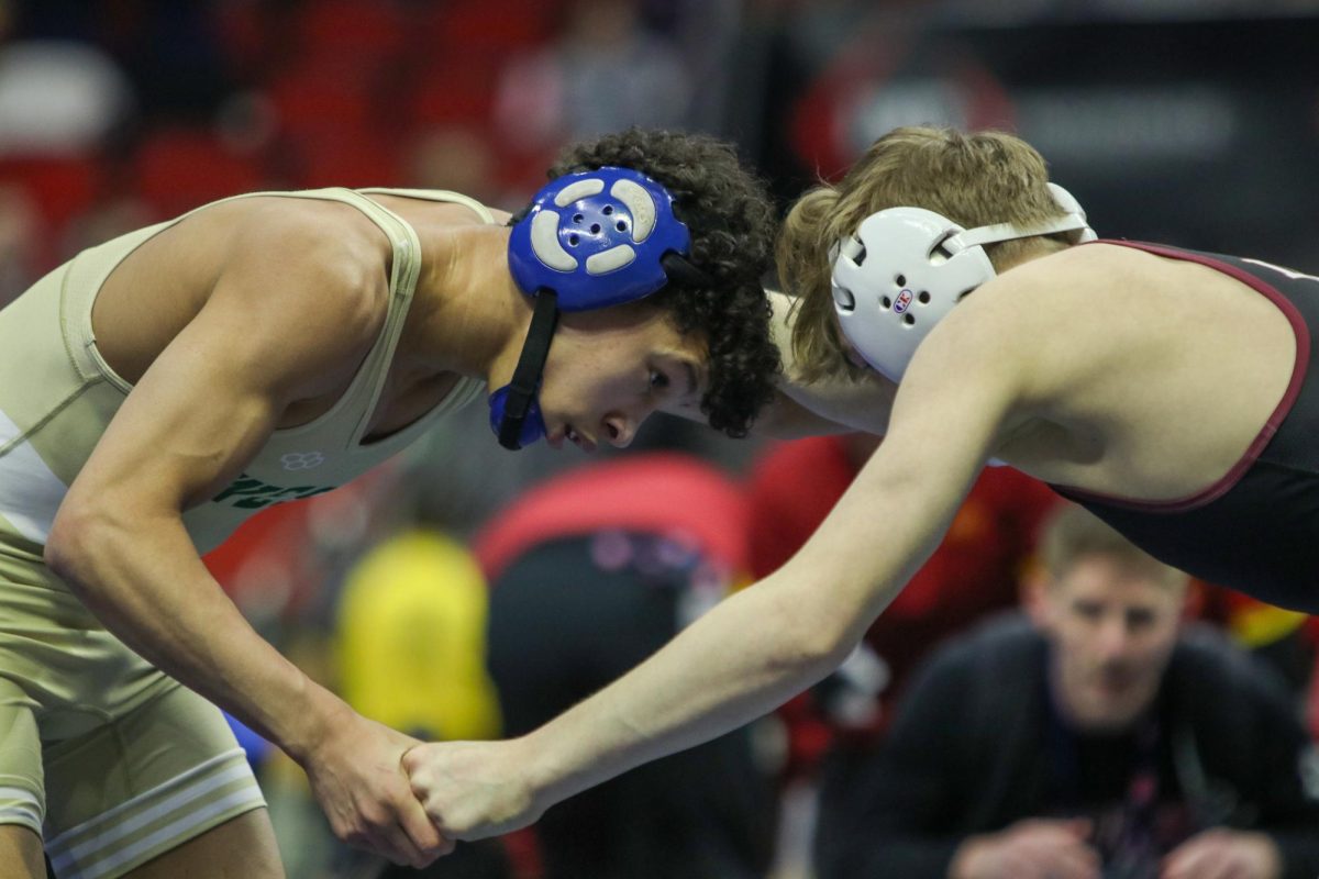 Diego Robertty '29 looks for an opening in his state semifinal match.