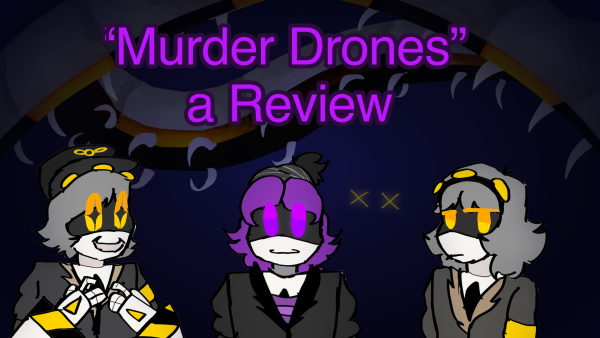 The characters Uzi, N and V from the show "Murder Drones."