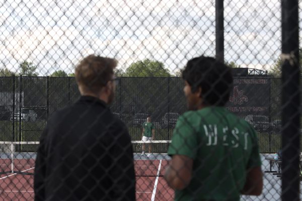 West High's tennis team extended their successful season with a win over City High April 30. West triumphed in all three doubles matches and finished 8-1 in singles.