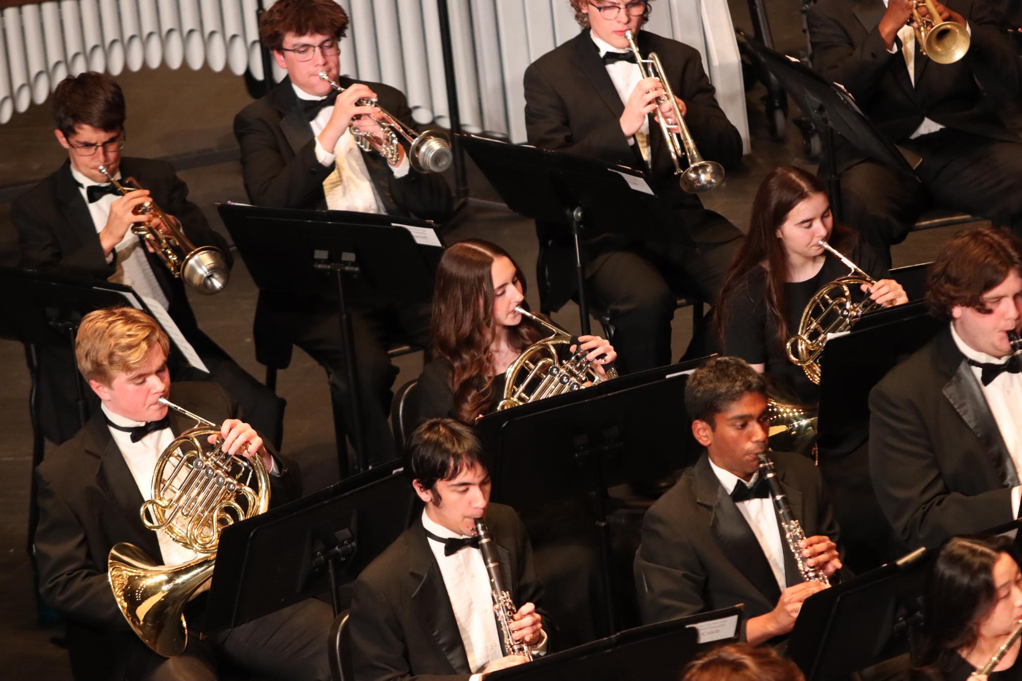 Members of West High's Wind Ensemble perform together at Arganbright Auditorium April 29. Wind Ensemble will play at the auditorium again May 12 before traveling to the Iowa Bandmasters Association Conference May 15.